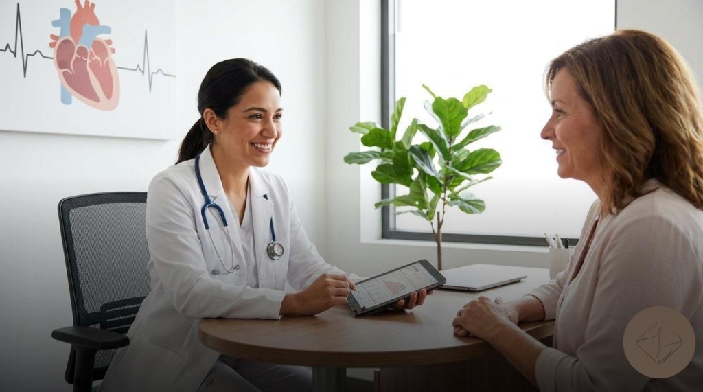 Dra. Luciana Gouveia CRM-MS 6582 RQE 4024/4506 é cardiologista em Dourados-MS Acompanhamento cardiológico especializado com a Dra. Luciana Gouveia focado no risco cardiovascular na menopausa e na avaliação de sintomas como palpitações e dor no peito por estresse;risco cardiovascular na menopausa