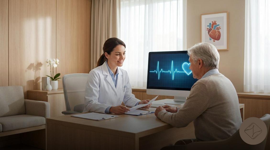 Acompanhamento cardiológico especializado com a Dra. Luciana Gouveia focado no risco cardiovascular na menopausa e na avaliação de sintomas como palpitações e dor no peito por estresse;prevenção de infarto feminino e estilo de vida